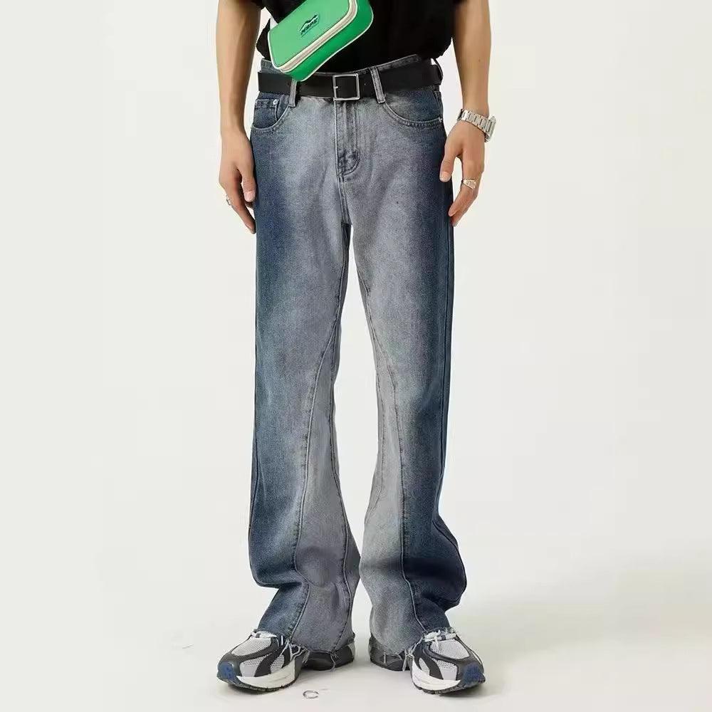 Retro Gradient Jeans Loose Flared Pants - Hipster Collections