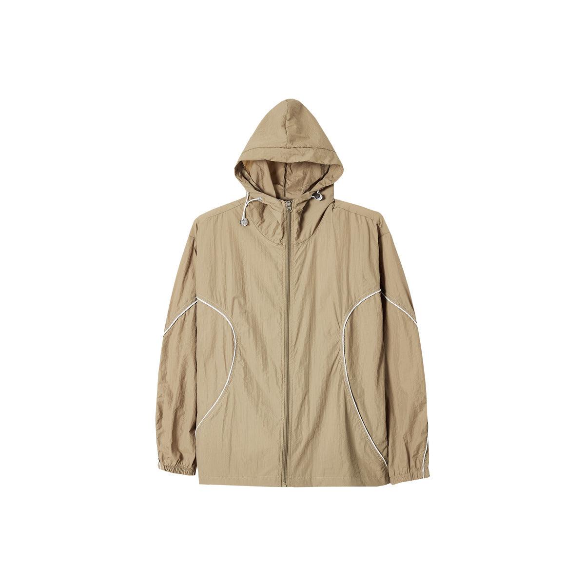 Contrast Color Braid Outdoor Sun-proof Clothes Hooded Loose - Hipster Collections