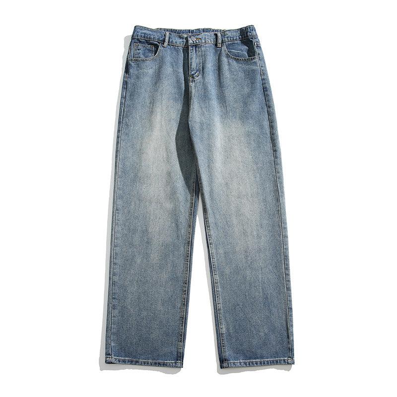 Washed Jeans Men's Spring American Wide Leg Leisure - Hipster Collections