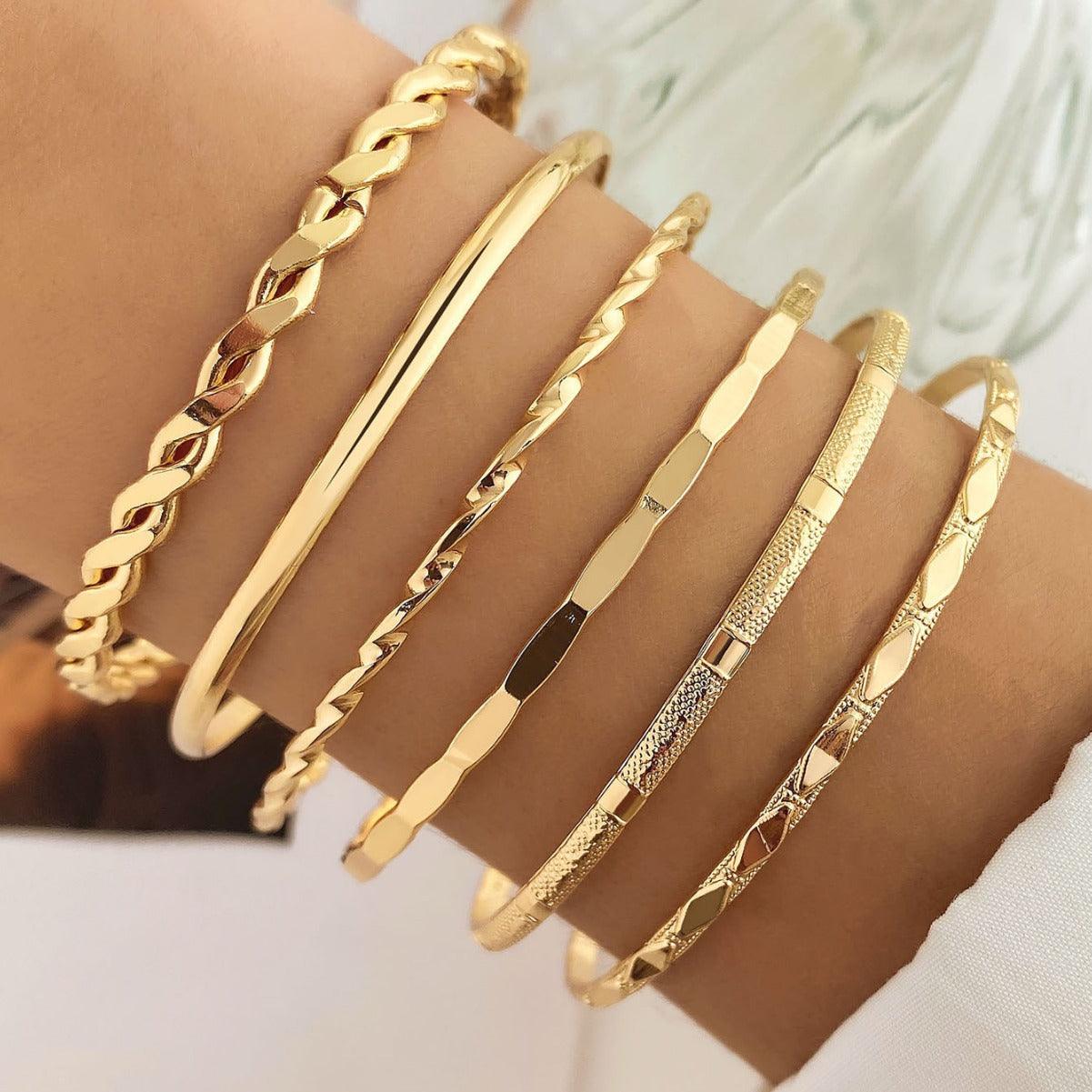 Bohemian Metal Chain Bracelet Set For Women - Hipster Collections