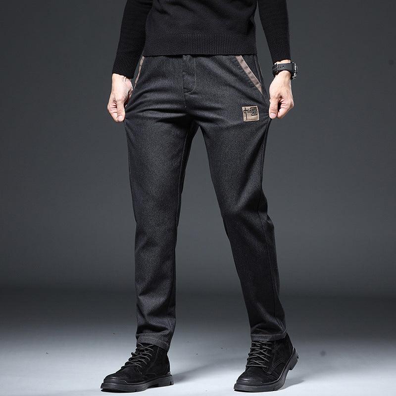 Embroidery Trend Slim Straight Pants Men - Hipster Collections
