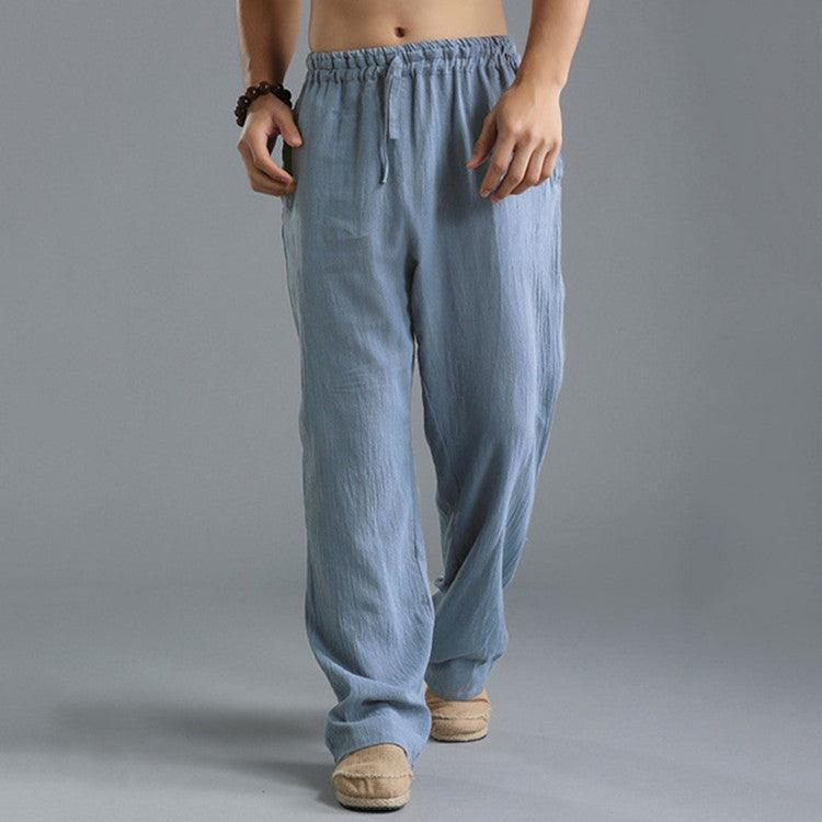 Men's Loose Casual Pants Linen Breathable Sports Trousers - Hipster Collections