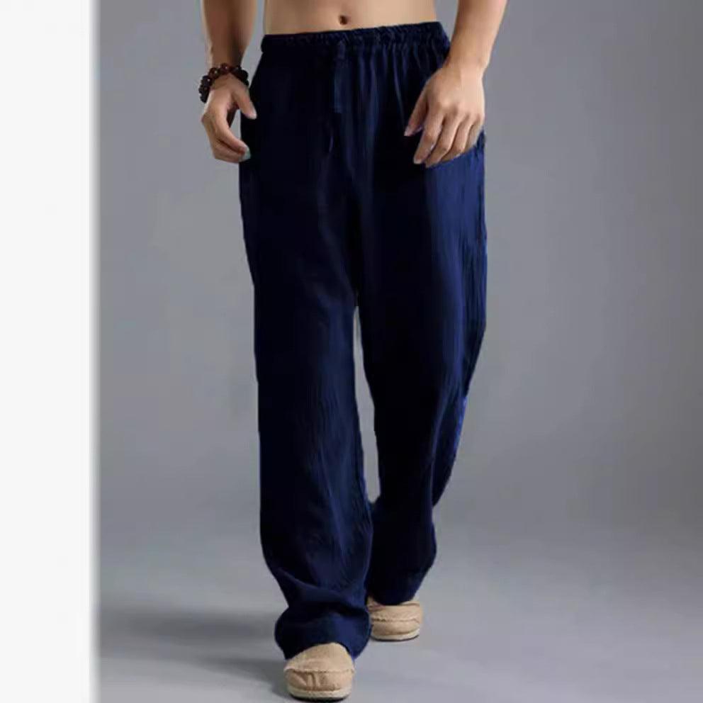 Men's Loose Casual Pants Linen Breathable Sports Trousers - Hipster Collections