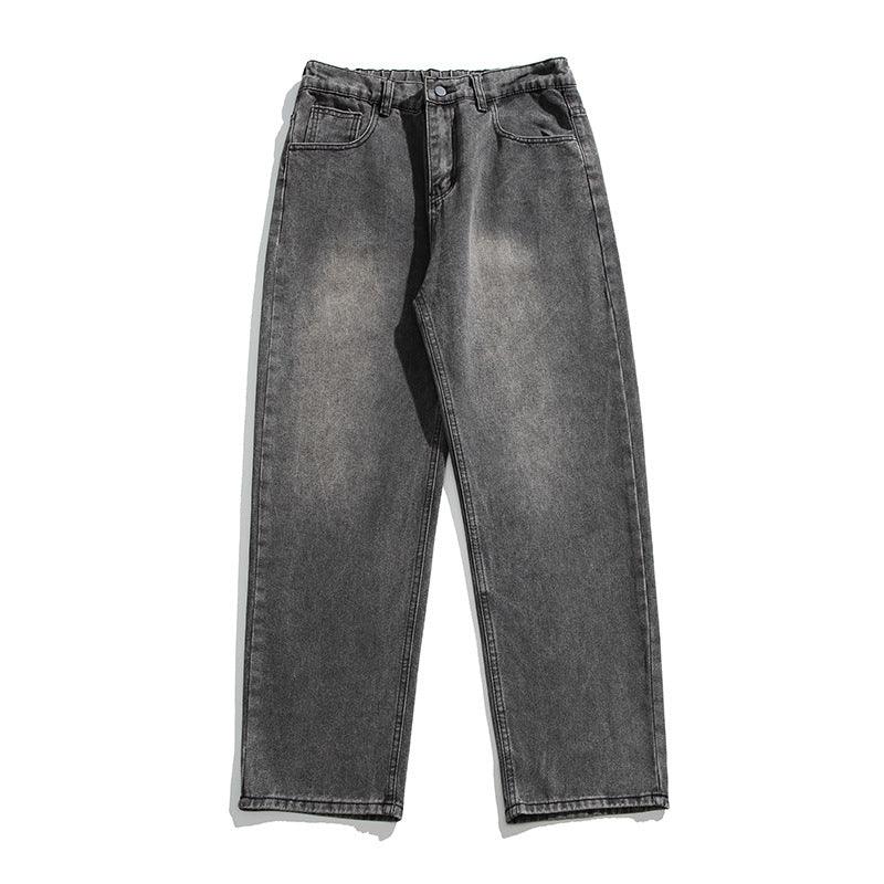 Washed Jeans Men's Spring American Wide Leg Leisure - Hipster Collections