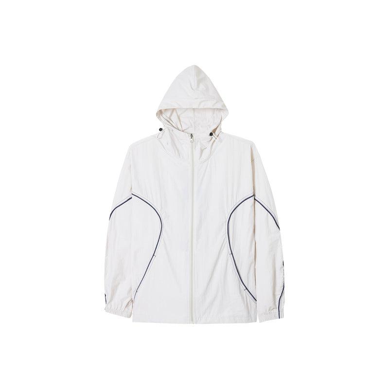 Contrast Color Braid Outdoor Sun-proof Clothes Hooded Loose - Hipster Collections