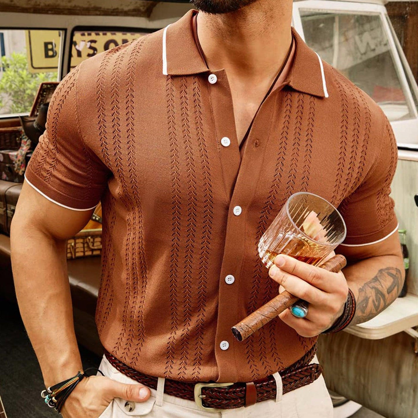 Short-sleeved Polo Shirt - Hipster Collections