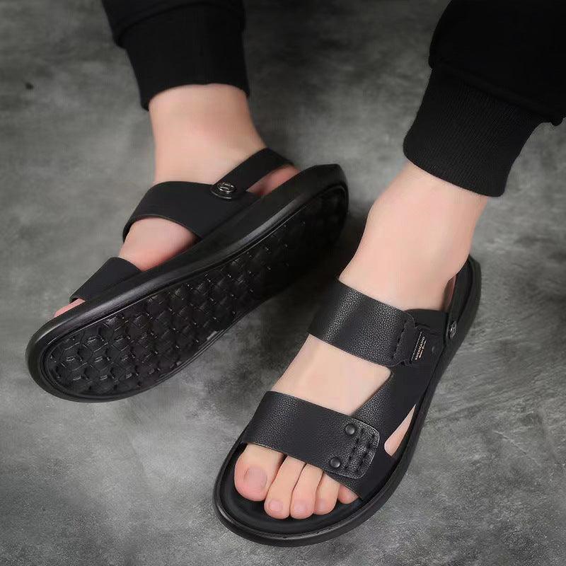 Men's Fashion Casual Breathable Cowhide Sandals - Hipster Collections