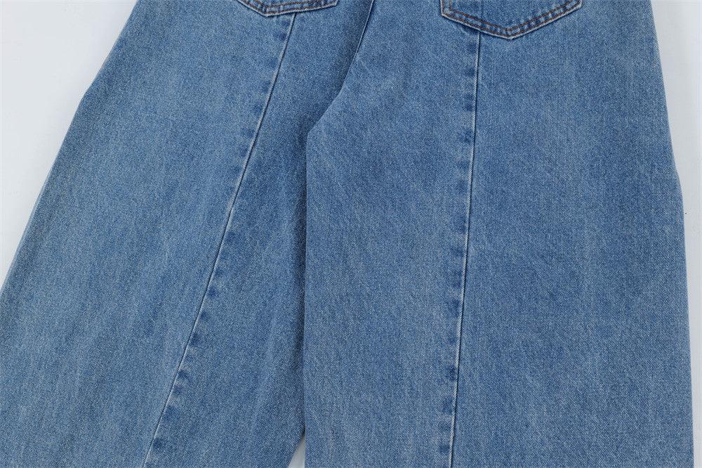 Men's American High Street Retro Washed Jeans - Hipster Collections