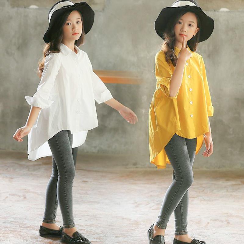 Girls' Big Kids Loose Fashionable Tops Korean Style Shirts Big Kids' Swallowtails - Hipster Collections