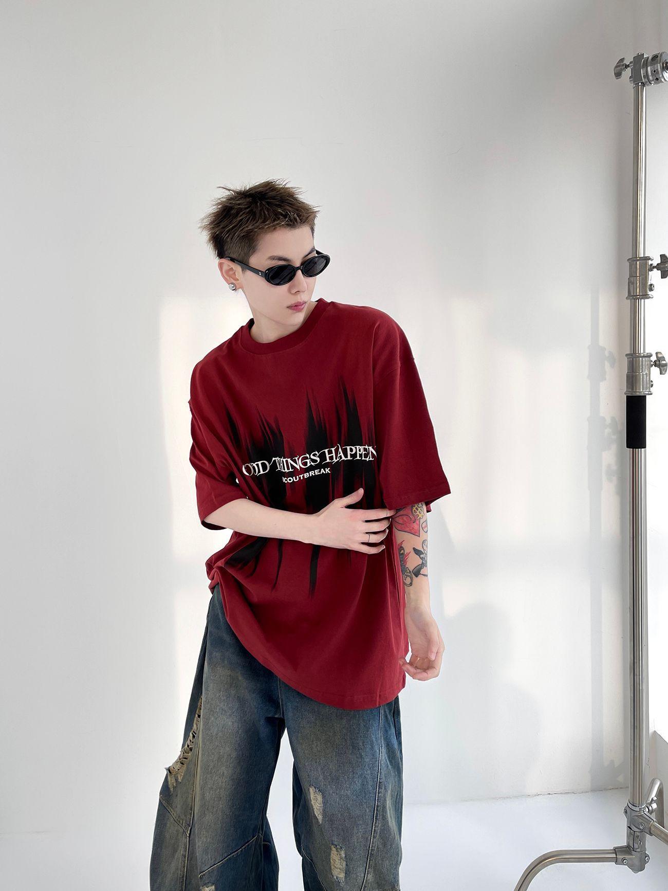 American Retro Washed Make Old Ripped Jeans Men's Summer Loose Straight - Hipster Collections