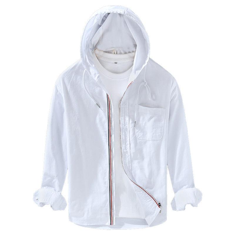 Cotton Hooded Shirt Coat American Casual Men - Hipster Collections