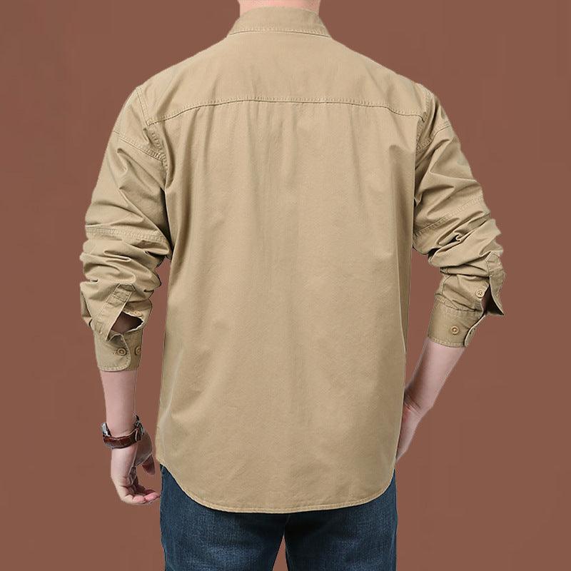 Men's Cotton Overalls Long Sleeve Shirt - Hipster Collections