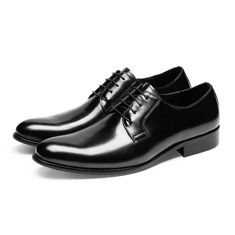 Men's Leather Shoes Breathable Lace Up Hand-rub Color - Hipster Collections