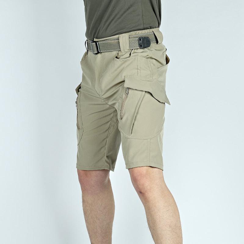 Men's Middle Pants Five-point Breathable Stretch Overalls IX9 Quick-drying Tactical Shorts - Hipster Collections
