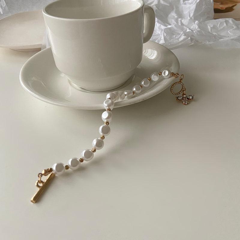 Natural Stone Pearl Pendant Bracelet For Woman - Hipster Collections