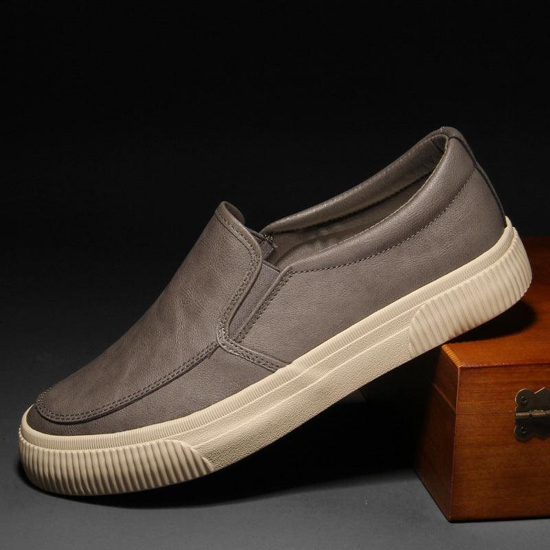 All-matching Men's Leather Shoes Breathable Casual Fashion Low-top Sneakers - Hipster Collections