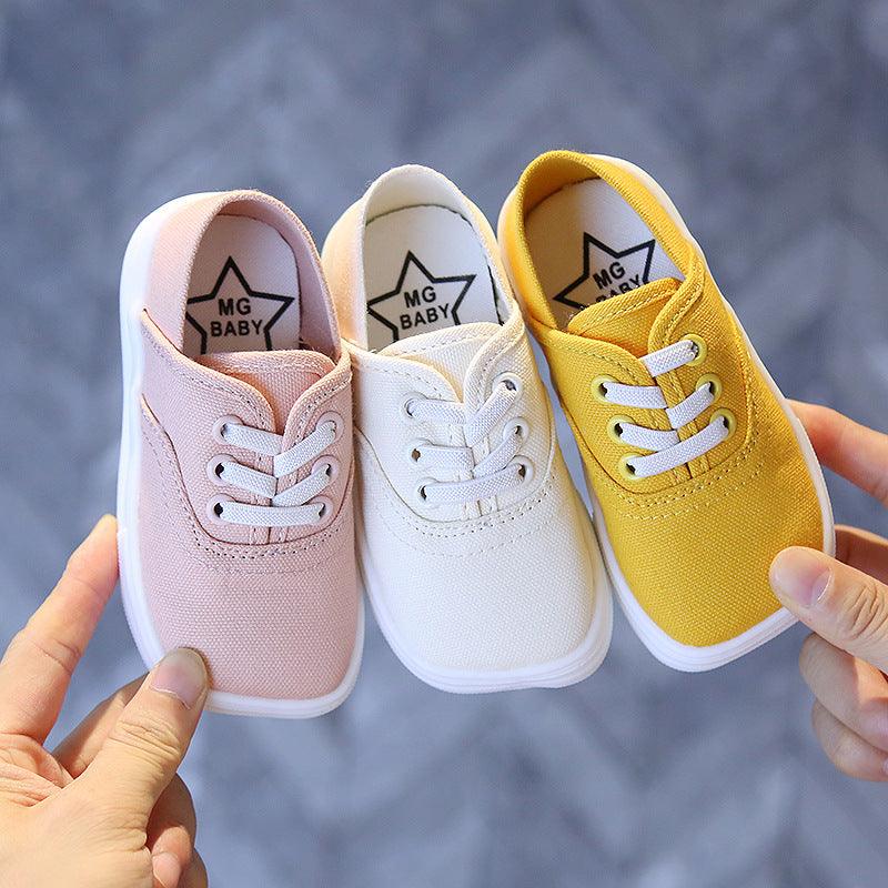 Canvas Shoes Korean Board Shoes Boys Baby White Shoes - Hipster Collections