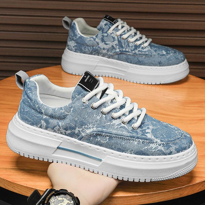 Denim Fashionable Men's Shoes Cloth Thick Bottom Increased Comfort - Hipster Collections