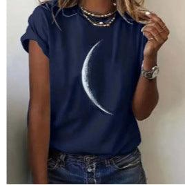3D Digital Printing Pullover Loose Diagonal Collar Women's T-shirt Short Sleeve - Hipster Collections