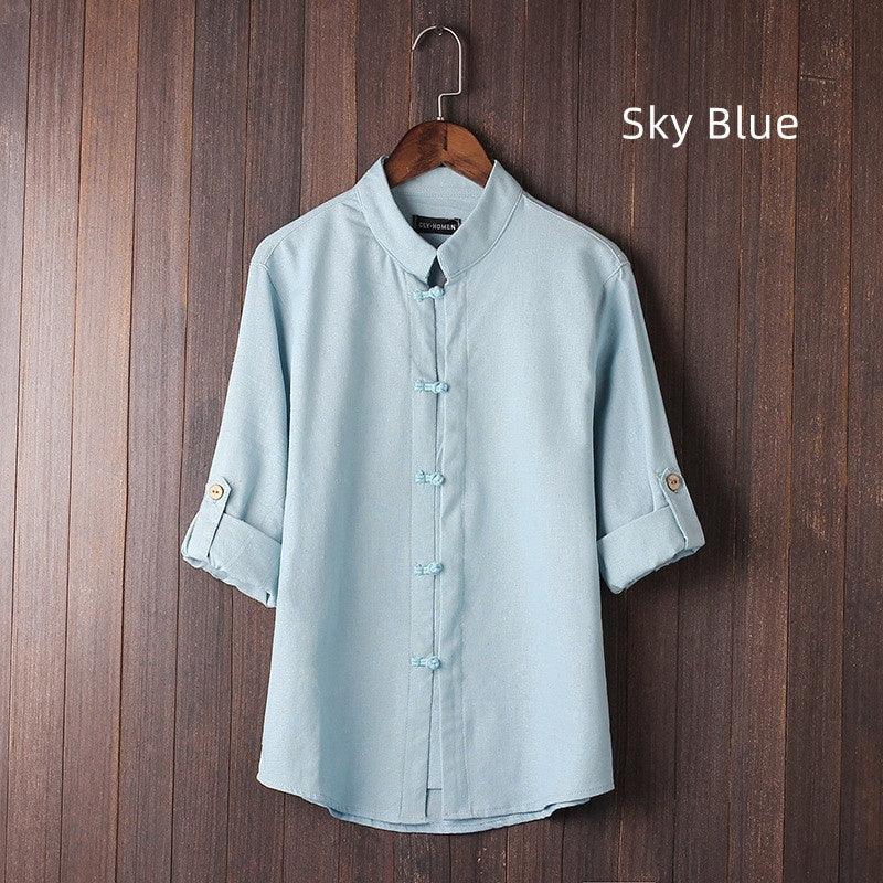 Men's Linen Vintage Plus Size Shirt - Hipster Collections