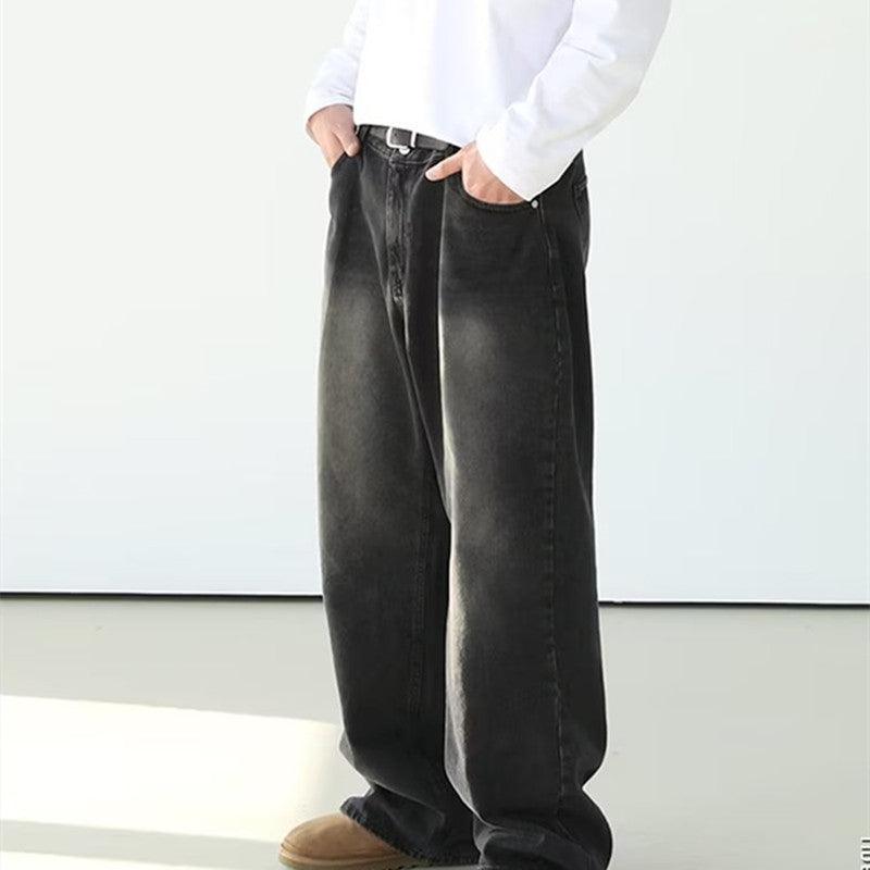 Men's American-style Retro Washed Straight Jeans - Hipster Collections