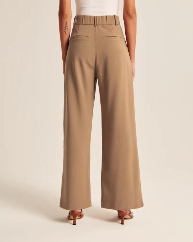 High Waist Straight Trousers With Pockets Wide Leg Casual Pants For Women - Hipster Collections