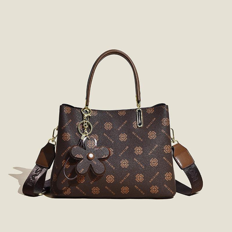 Tote Bag With Flower Pendant For Women - Hipster Collections