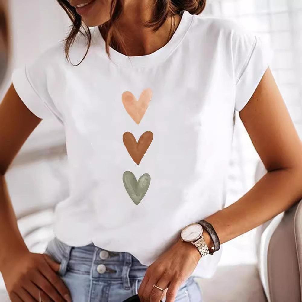 Women's Loose 3D Pattern T-shirt - Hipster Collections