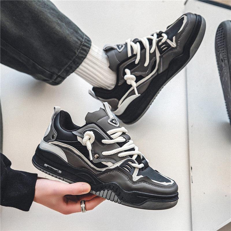 Retro Leisure Height Increasing Non-slip Design Bread Tide Men's Shoes - Hipster Collections