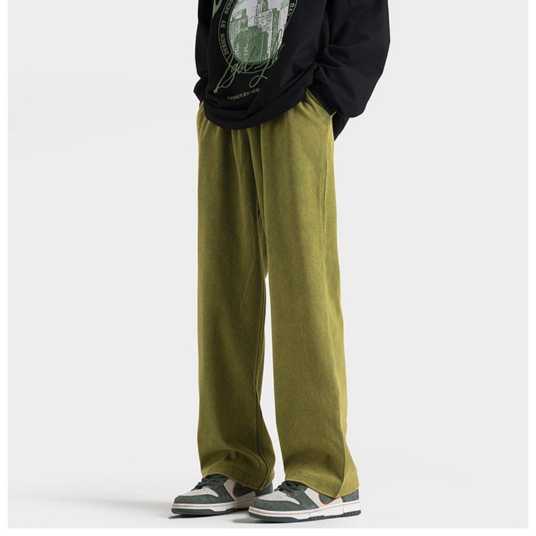 Fashion Plus Size American Retro Heavy Washed Sweatpants - Hipster Collections