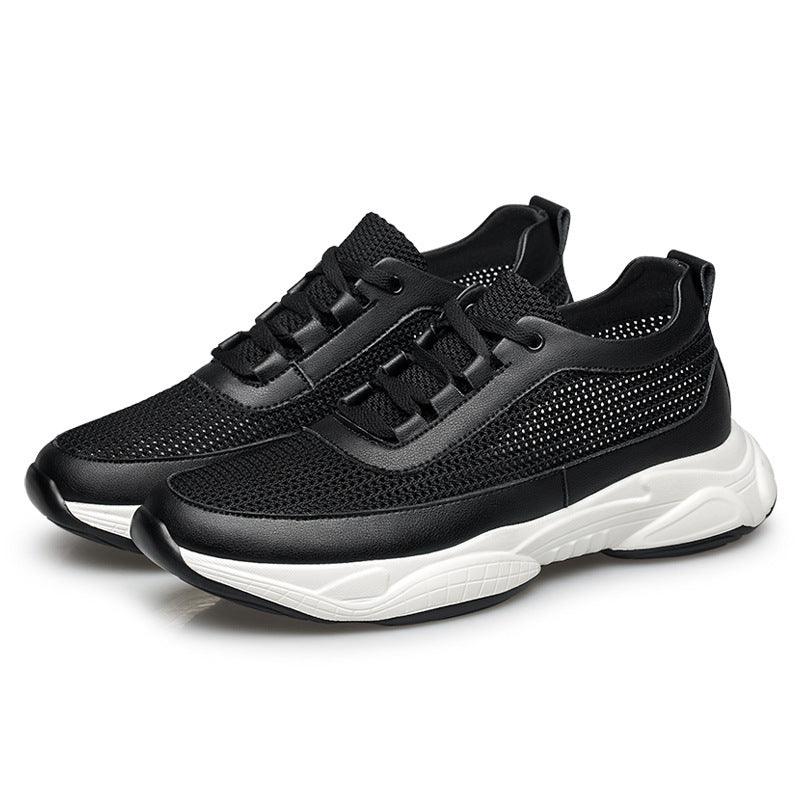Summer New Height Increasing Insole Black Casual Men's Sneaker - Hipster Collections