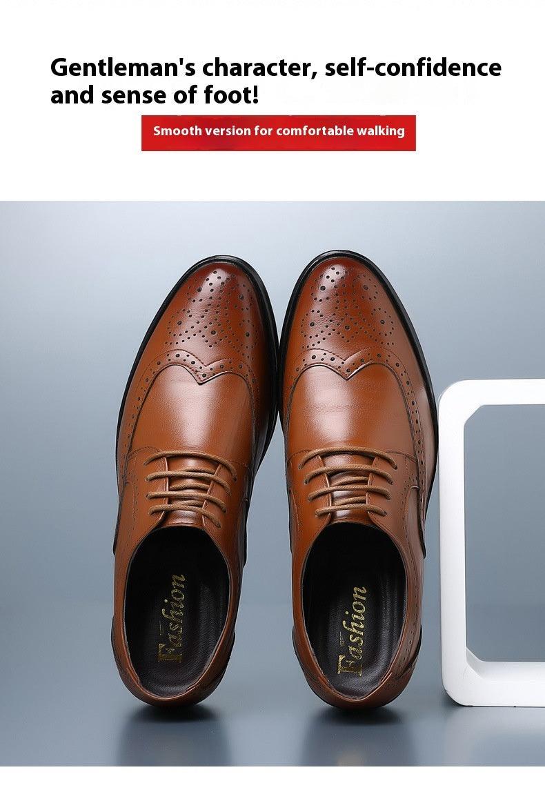 Block Carved Casual Leather Shoes For Men - Hipster Collections