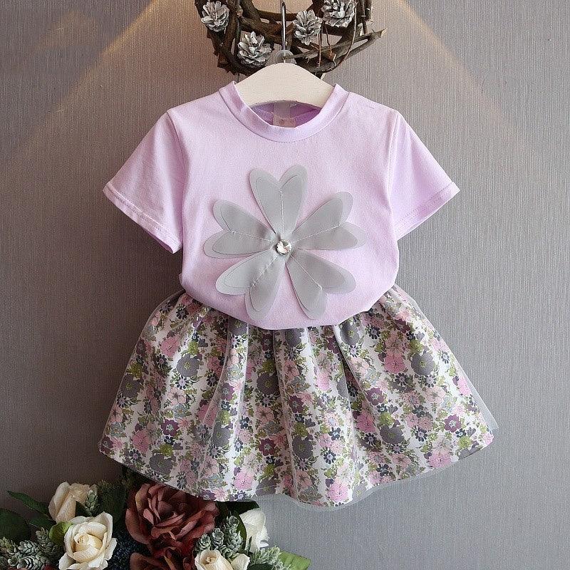 Kids Baby Girls Clothing Sets Summer TShirts Skirt Clothes - Hipster Collections