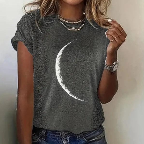 3D Digital Printing Pullover Loose Diagonal Collar Women's T-shirt Short Sleeve - Hipster Collections