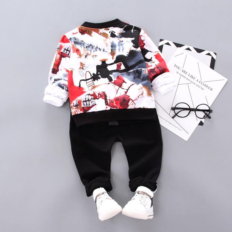 Boys Handsome Autumn And Winter Clothes Three-Piece Kid Clothes - Hipster Collections