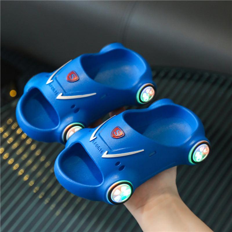 Unisex Kids Glowing Slippers Cartoon Car Sandals - Hipster Collections