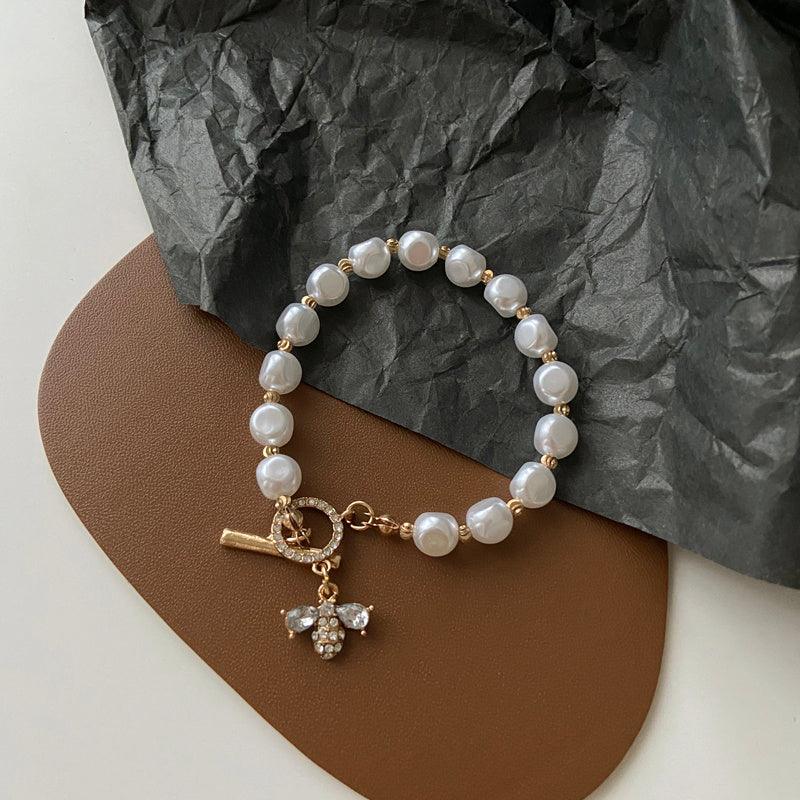 Natural Stone Pearl Pendant Bracelet For Woman - Hipster Collections