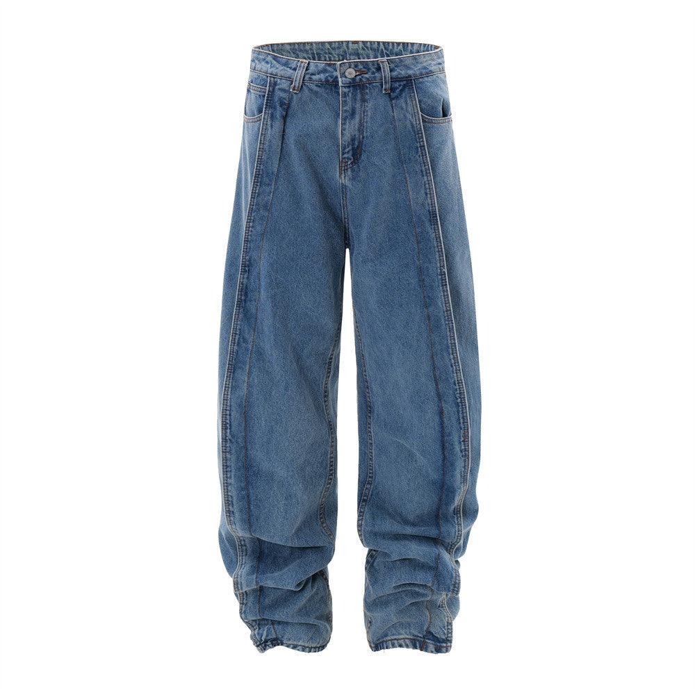 Men's American High Street Retro Washed Jeans - Hipster Collections