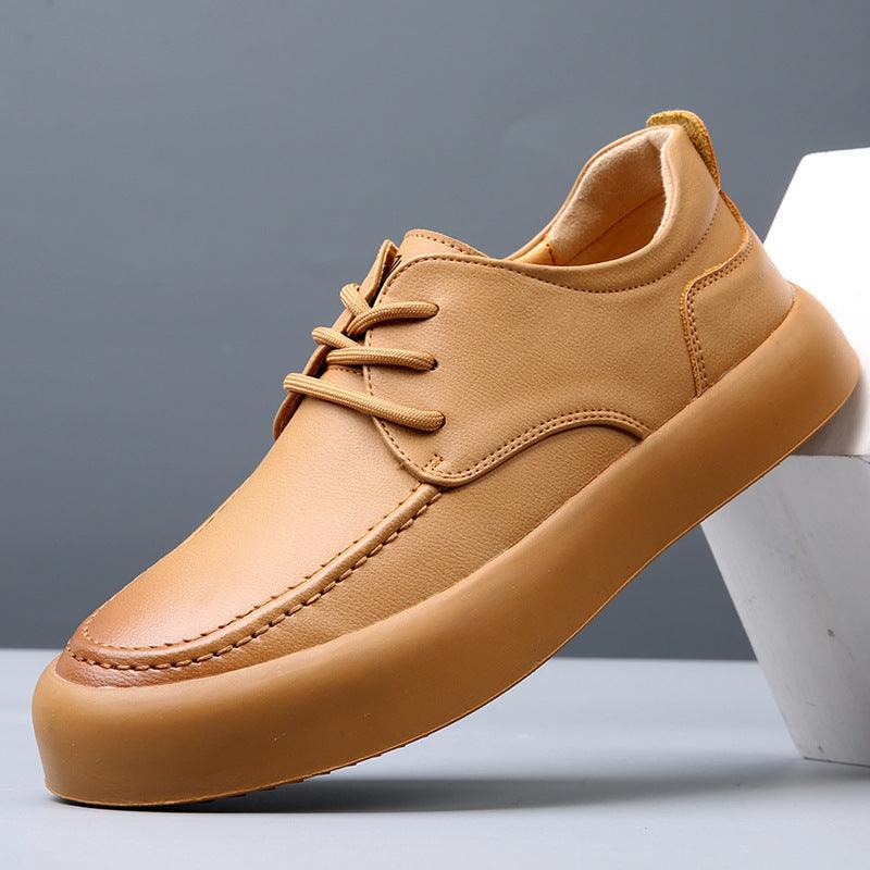 Breathable All-match Work Shoes Men's Leather Soft Bottom Casual Shoes - Hipster Collections