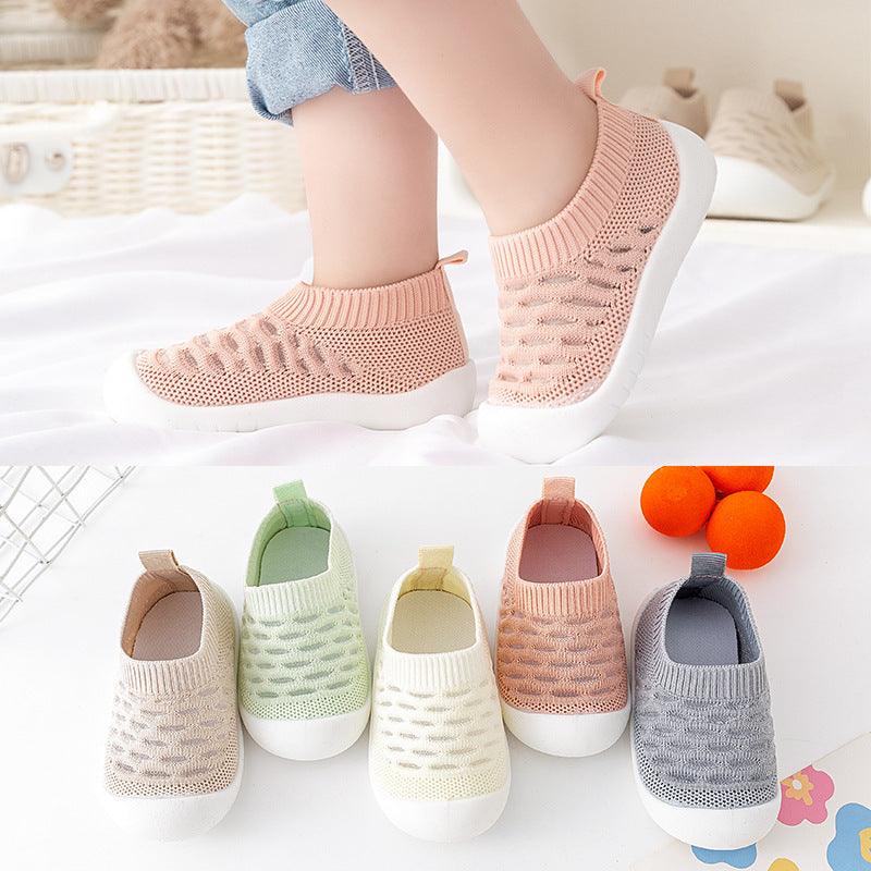 Baby Toddler Shoes Soft Sole Fly Knit Mesh Surface Breathable - Hipster Collections