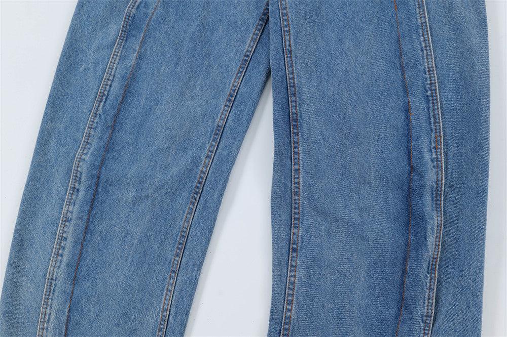 Men's American High Street Retro Washed Jeans - Hipster Collections