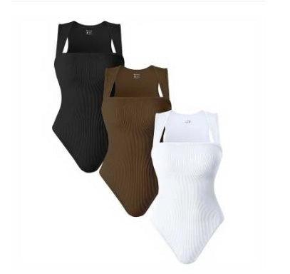 Square Neck Sleeveless Slim Fit Tank Top - Hipster Collections