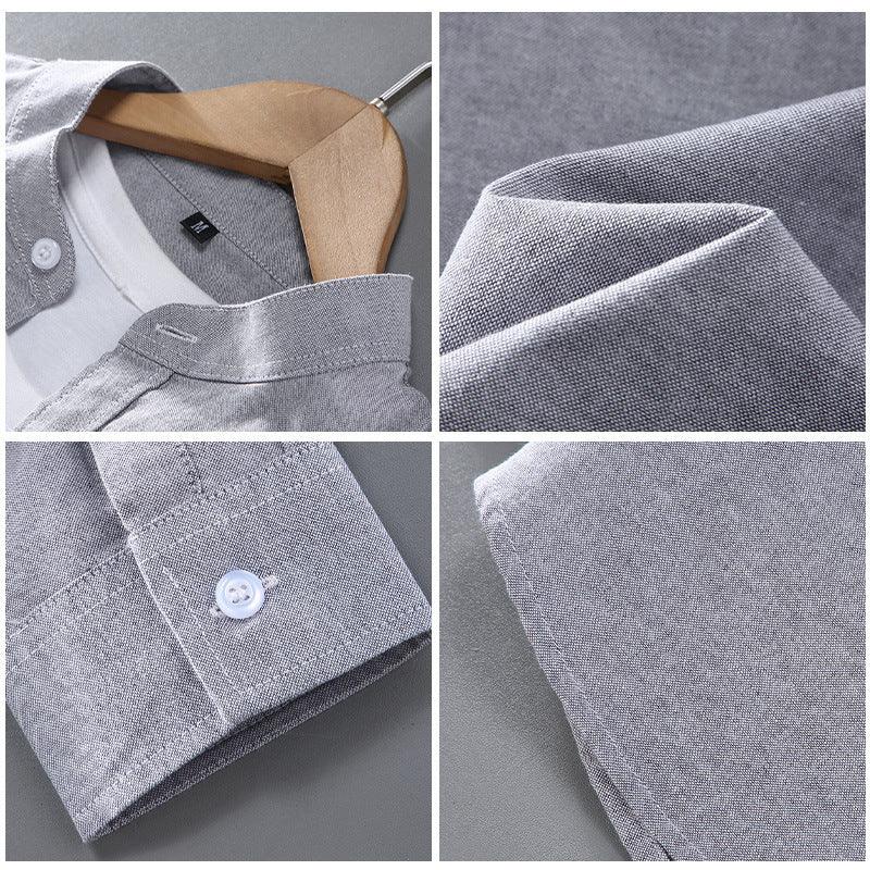 Spring And Autumn Thin Stand-up Collar Long-sleeved Men's Shirt - Hipster Collections