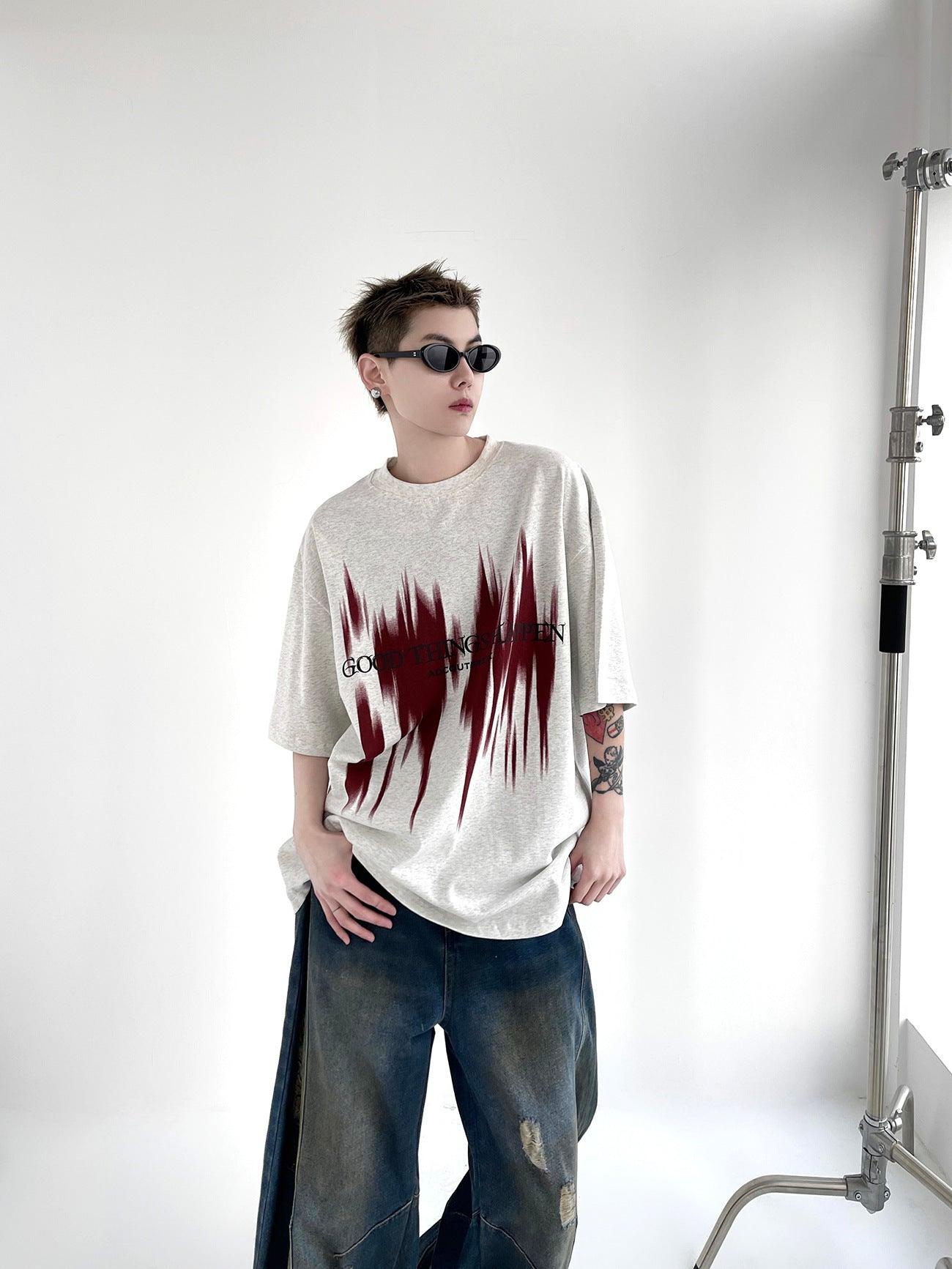 American Retro Washed Make Old Ripped Jeans Men's Summer Loose Straight - Hipster Collections