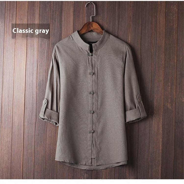 Men's Linen Vintage Plus Size Shirt - Hipster Collections