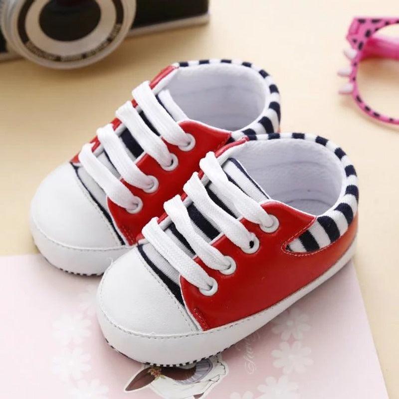 Unisex Cotton Cartoon Baby Toddler Shoes With Lace-up Canvas Shoes - Hipster Collections