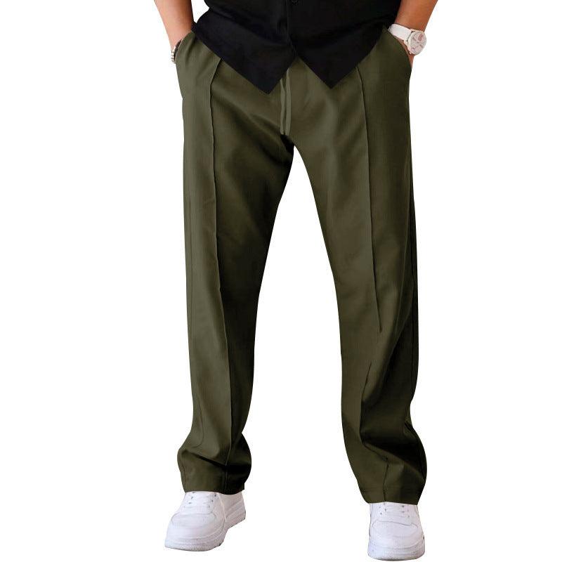 Men's Trousers Sports Casual Loose Straight Pants With Drawstring Design Clothing - Hipster Collections