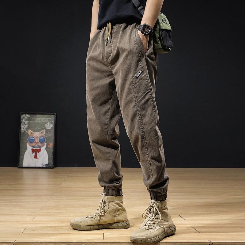 Labor Protection Work Jeans Plus Size Loose Tappered Drawstring Wear-resistant Stain-resistant Harem Pants - Hipster Collections