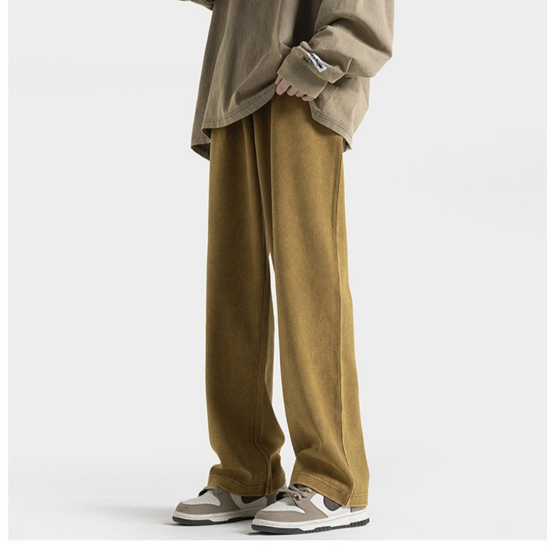 Fashion Plus Size American Retro Heavy Washed Sweatpants - Hipster Collections