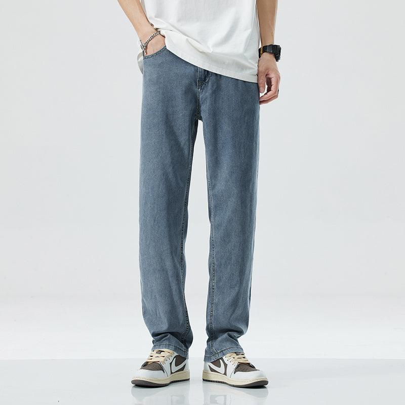 Men's Loose Straight Ice Silk Leisure Jeans - Hipster Collections